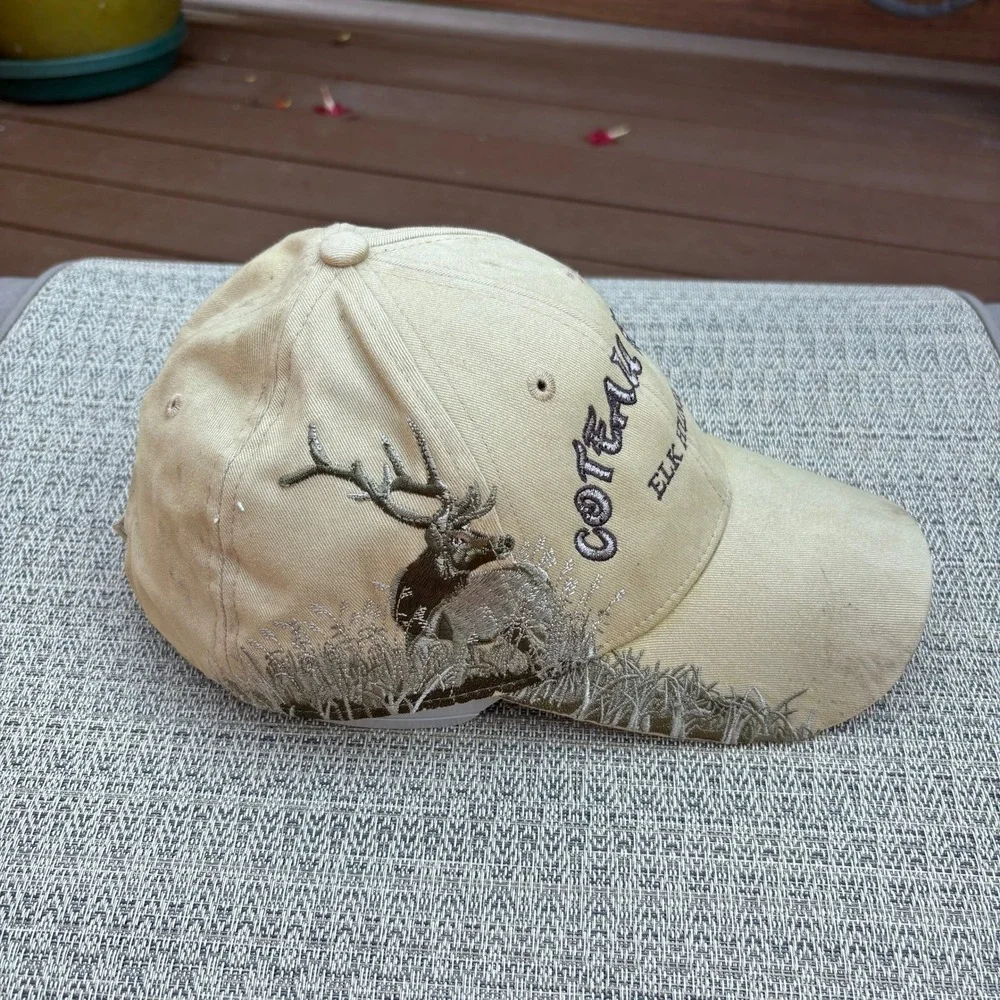 Dri Duck Elk Hunts Hat Mens OSFA Tan Good Coteau Hills Wildlife Series Cap